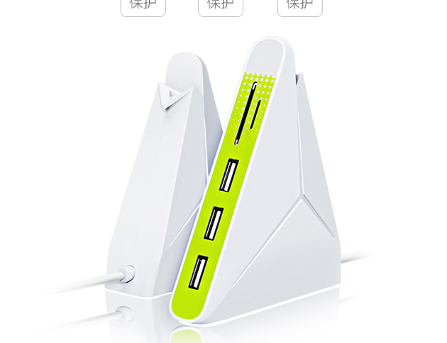 Sandwich shape  HUB with 3 usb ports,1 sd and tf card slot